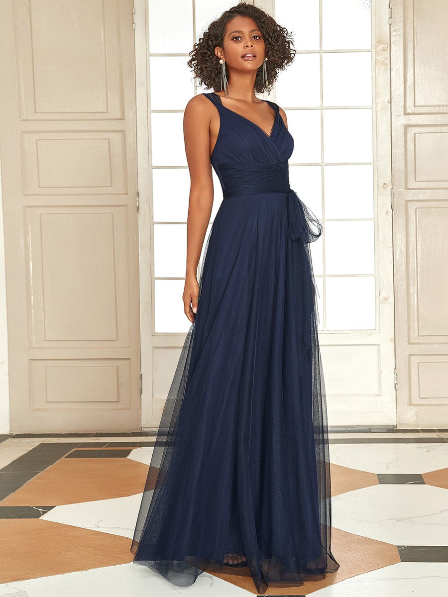 Elegant Plus Size Tulle Bridesmaid Gown for Curvy Women