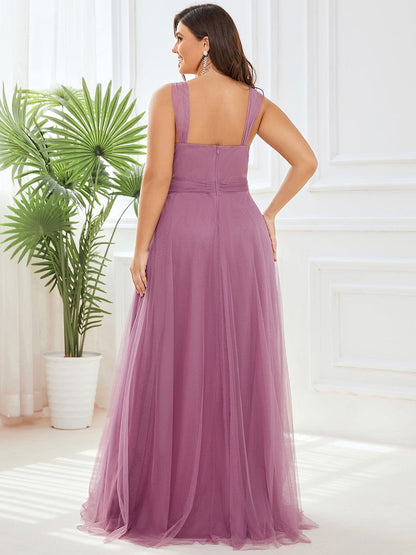 Elegant Plus Size Tulle Bridesmaid Gowns for Curvy Women