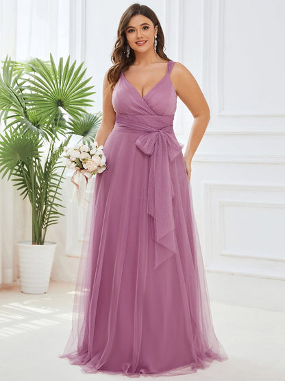 Elegant Plus Size Tulle Bridesmaid Gowns for Curvy Women
