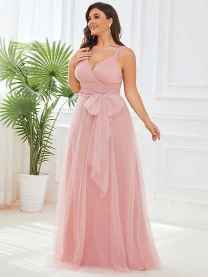 Elegant Plus Size Tulle Bridesmaid Gowns for Curvy Women
