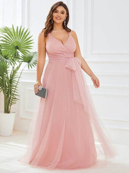 Elegant Plus Size Tulle Bridesmaid Gowns for Curvy Women
