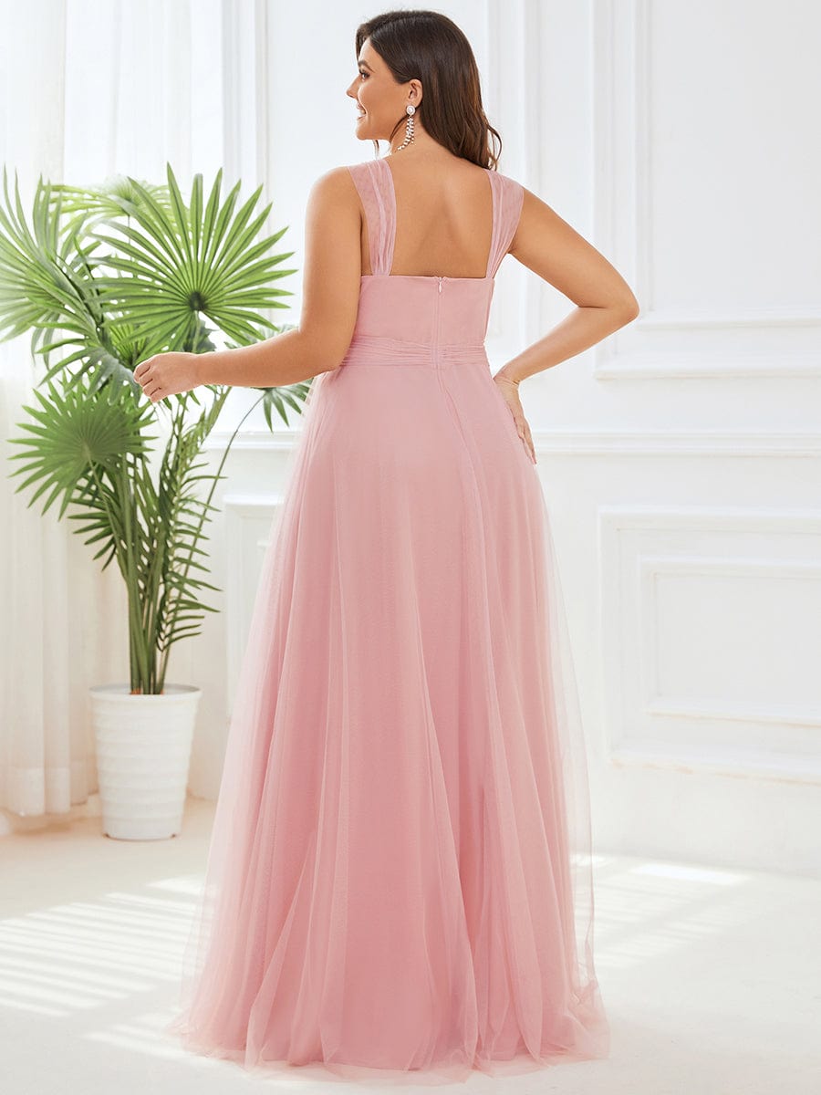 Elegant Plus Size Tulle Bridesmaid Gowns for Curvy Women