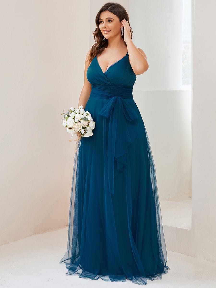 Elegant Plus Size Tulle Bridesmaid Gowns for Curvy Women