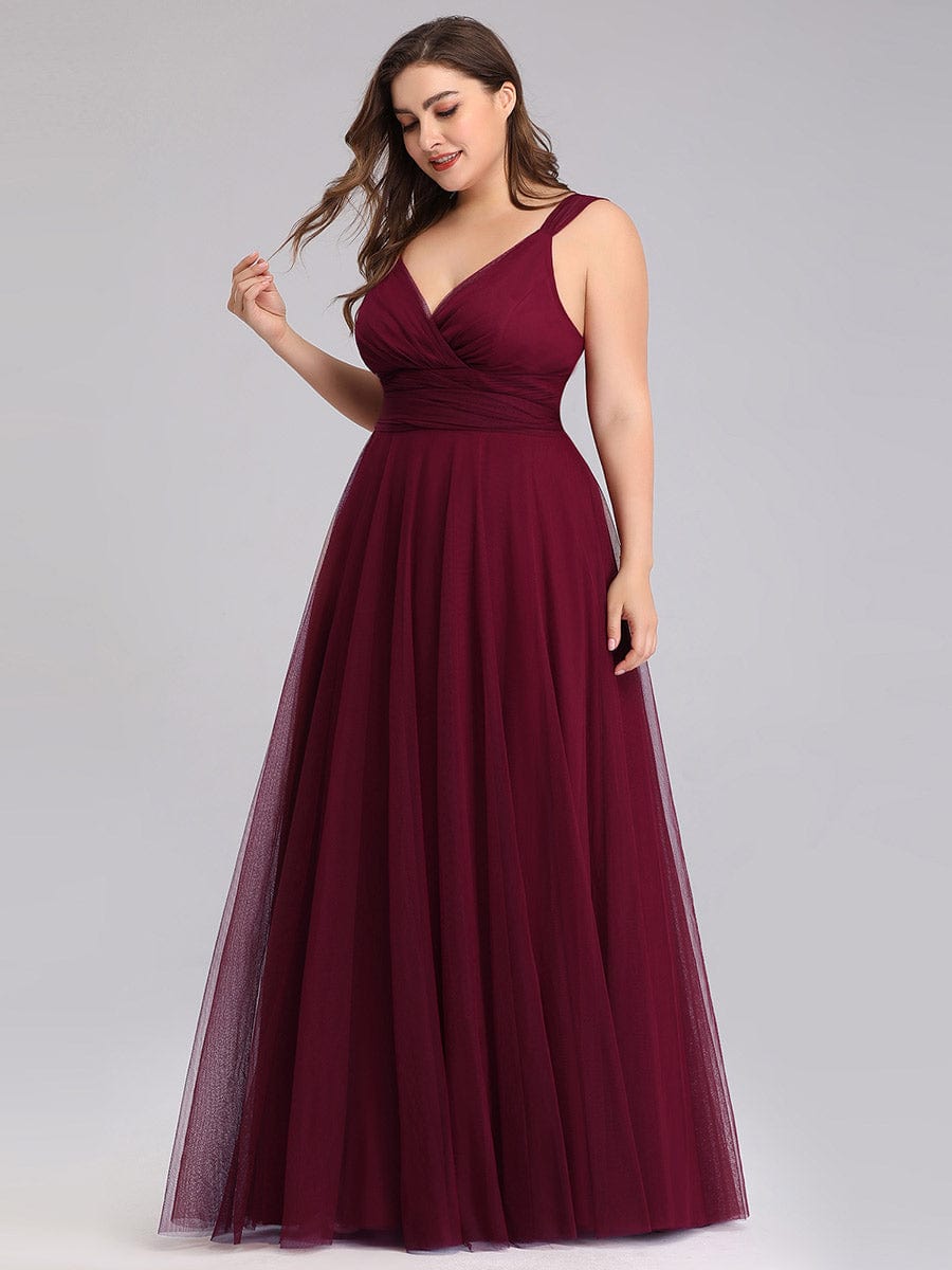 Elegant Plus Size Tulle Bridesmaid Gowns for Curvy Women