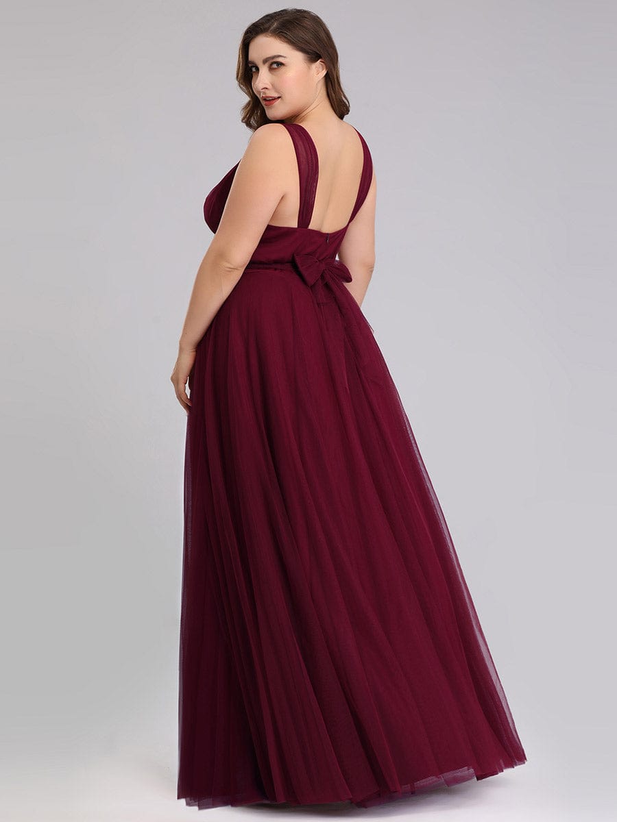 Elegant Plus Size Tulle Bridesmaid Gowns for Curvy Women
