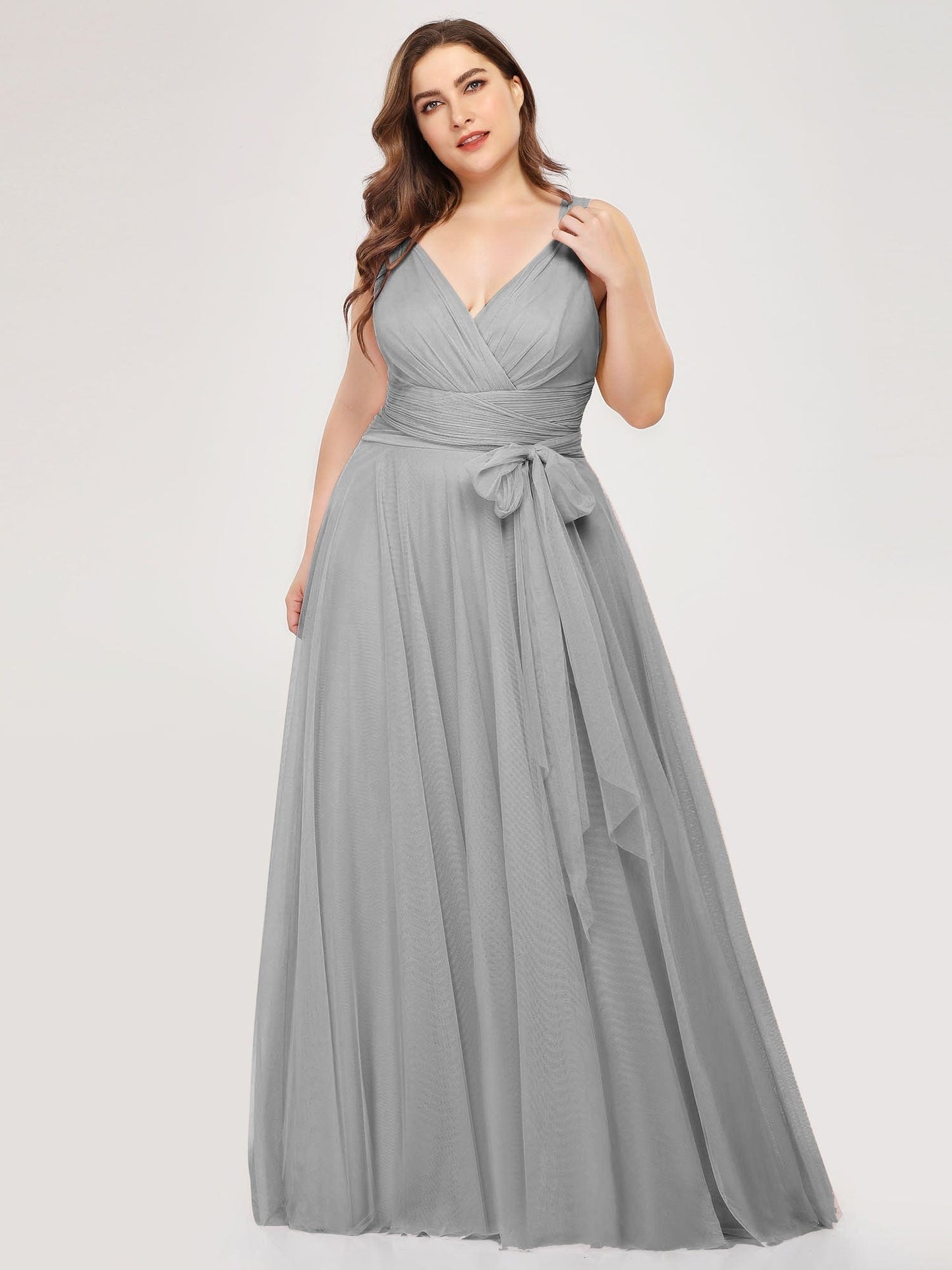 Elegant Plus Size Tulle Bridesmaid Gowns for Curvy Women