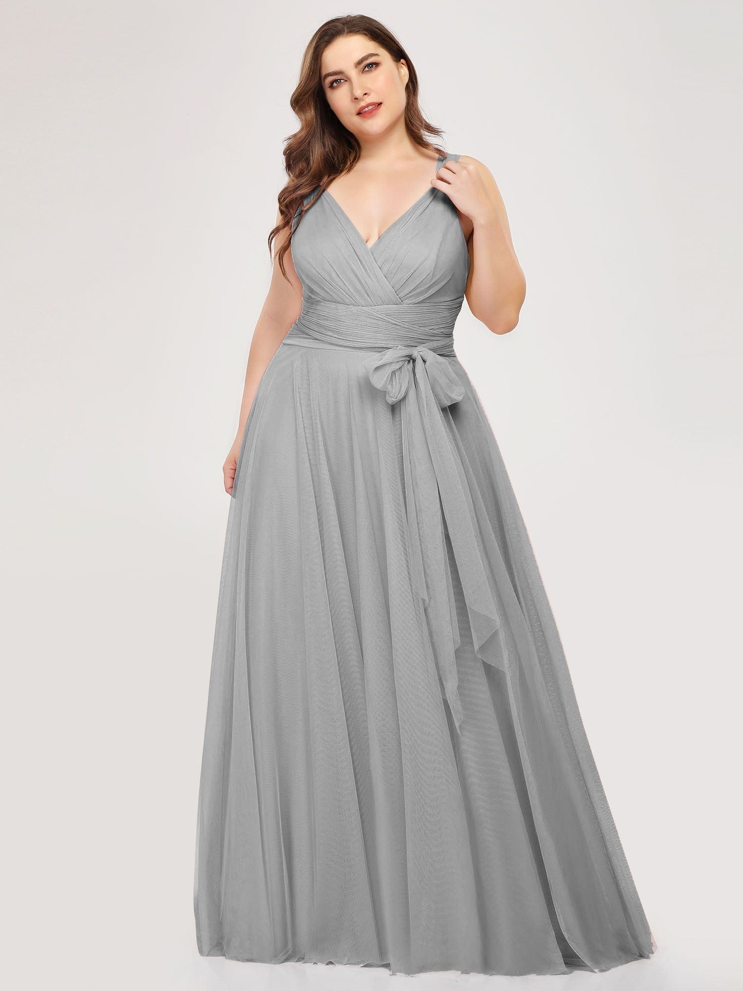 Elegant Plus Size Tulle Bridesmaid Gowns for Curvy Women