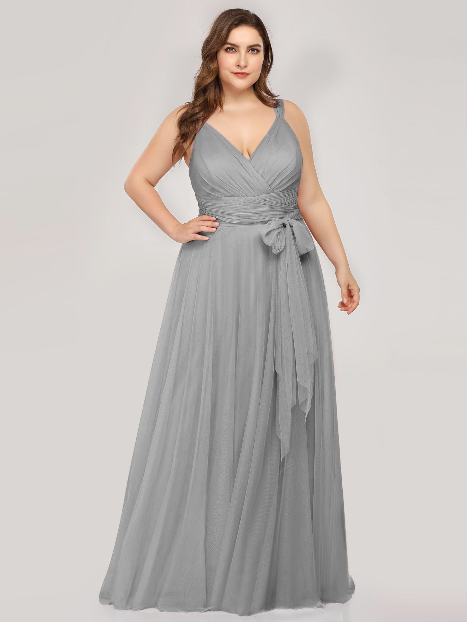 Elegant Plus Size Tulle Bridesmaid Gowns for Curvy Women