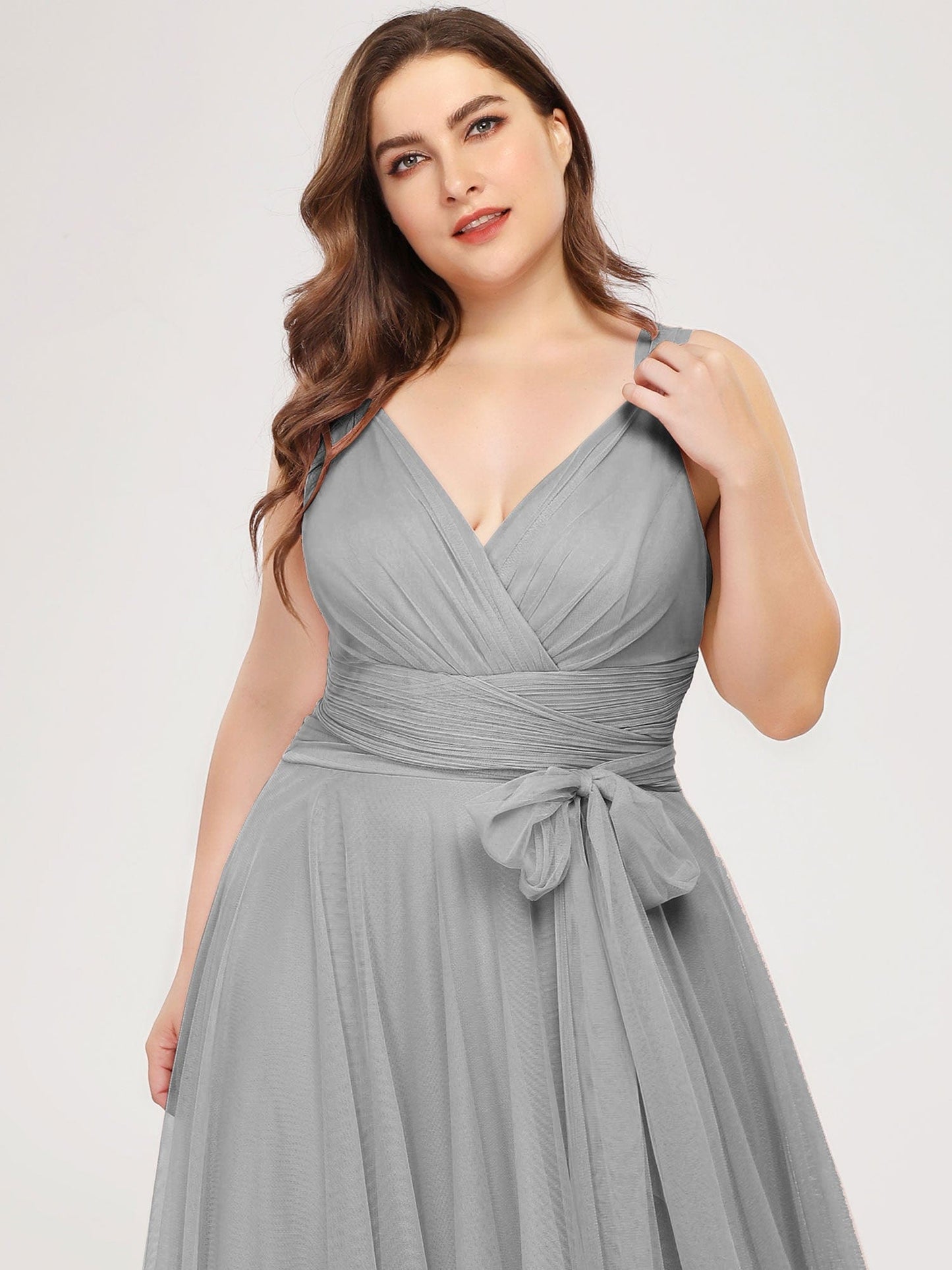 Elegant Plus Size Tulle Bridesmaid Gowns for Curvy Women