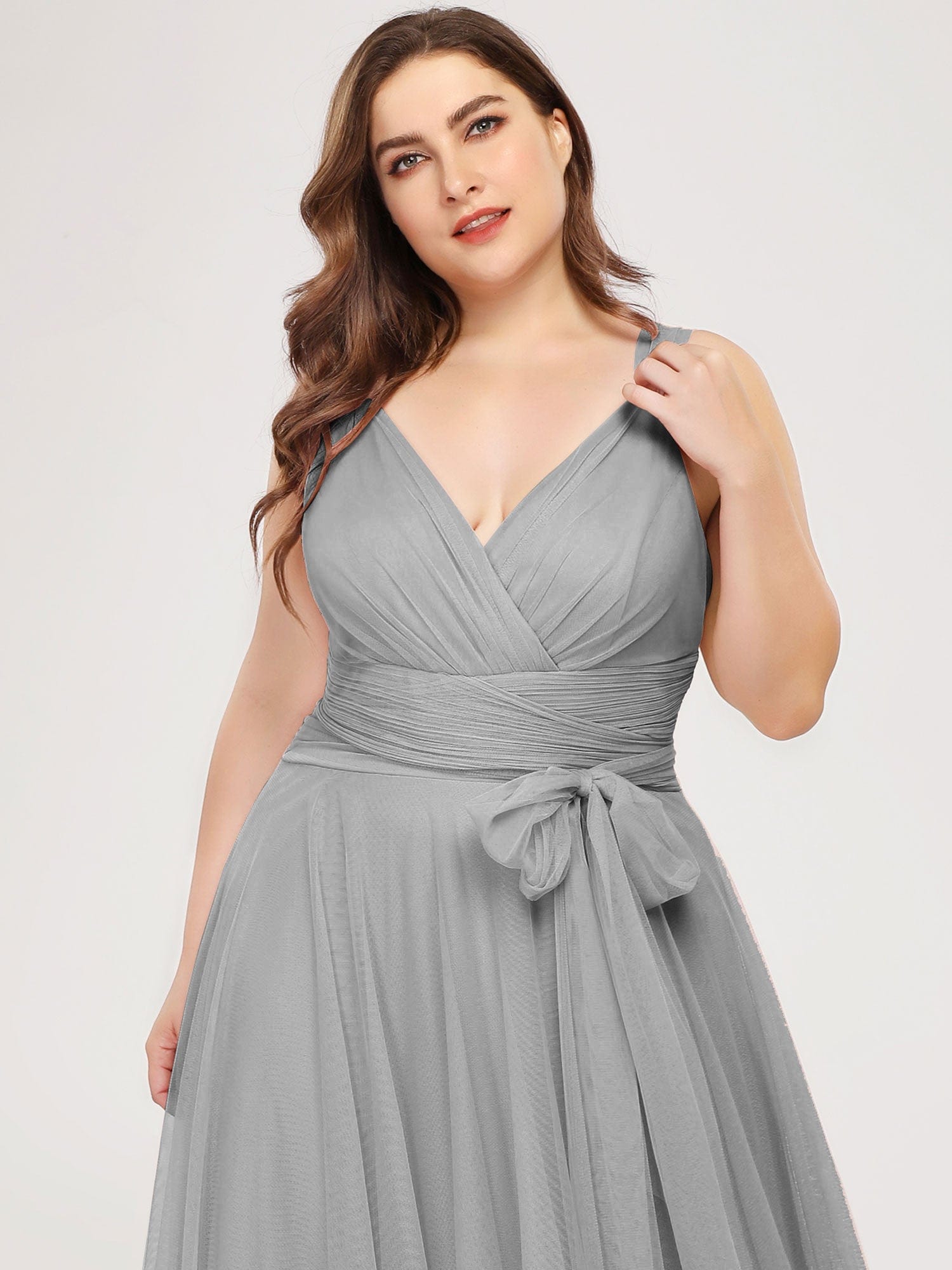 Elegant Plus Size Tulle Bridesmaid Gowns for Curvy Women