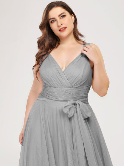 Elegant Plus Size Tulle Bridesmaid Gowns for Curvy Women