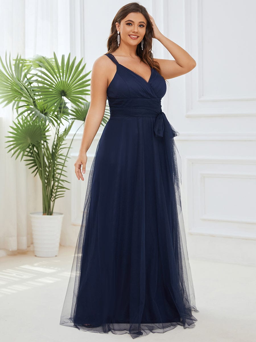 Elegant Plus Size Tulle Bridesmaid Gowns for Curvy Women