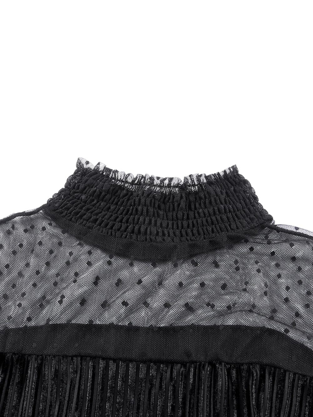 Elegant Polka Dot Long Sleeve Velvet Bodysuit