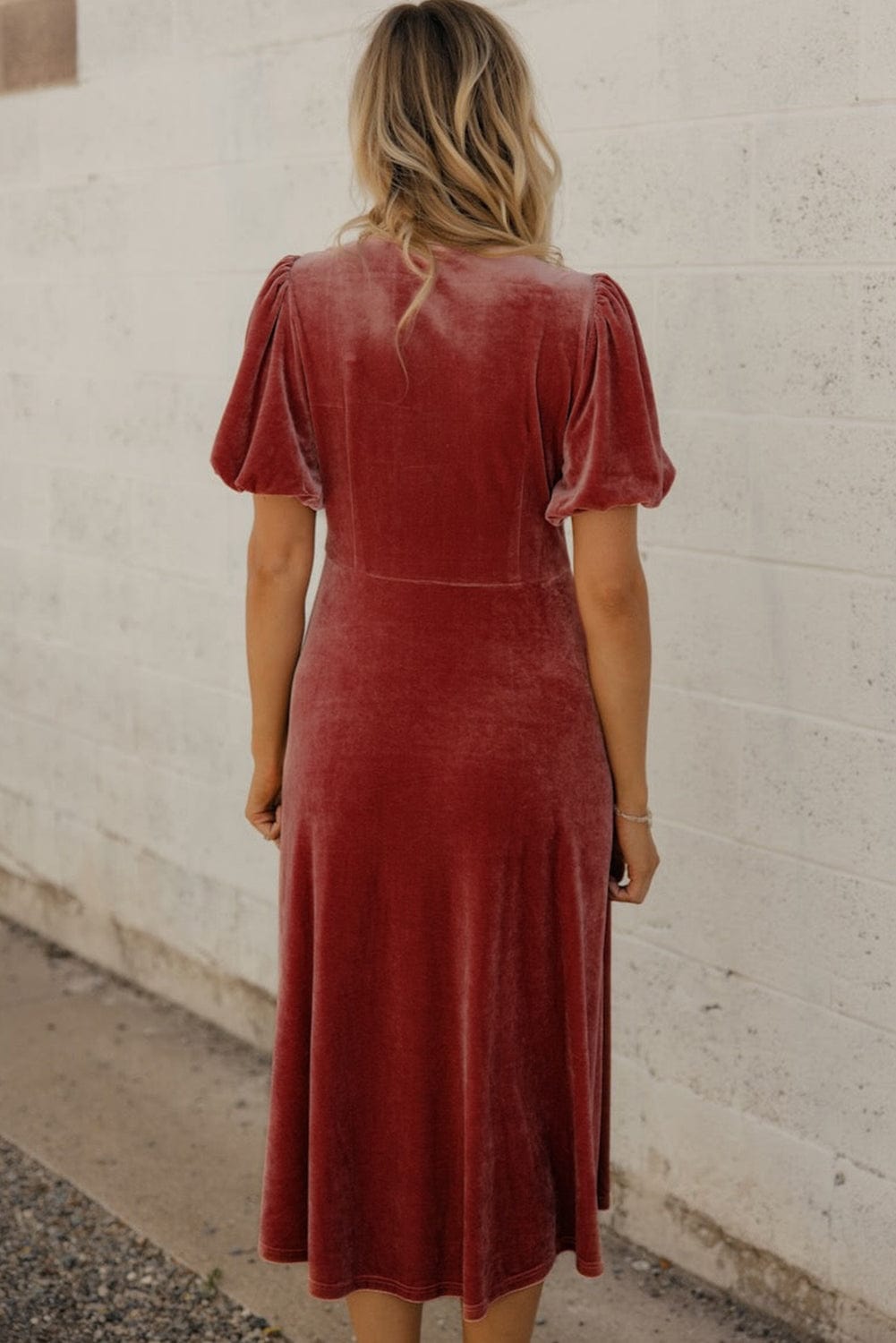 Elegant Red Velvet A-Line Wedding Dress with Gold Flame Detail