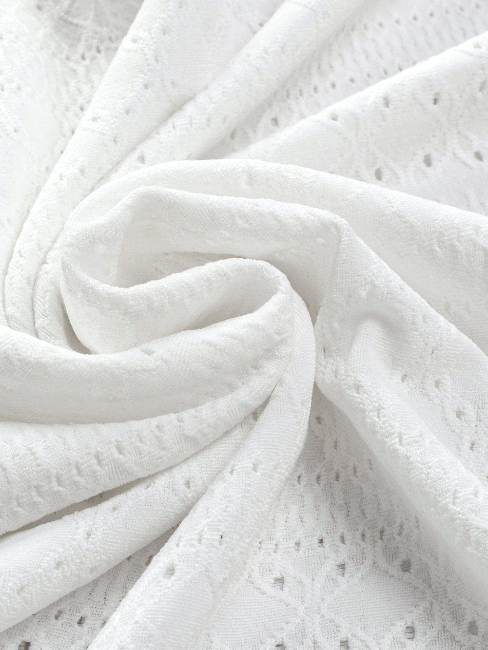 Elegant Rhombus Textured Ruffle Sleeve Top