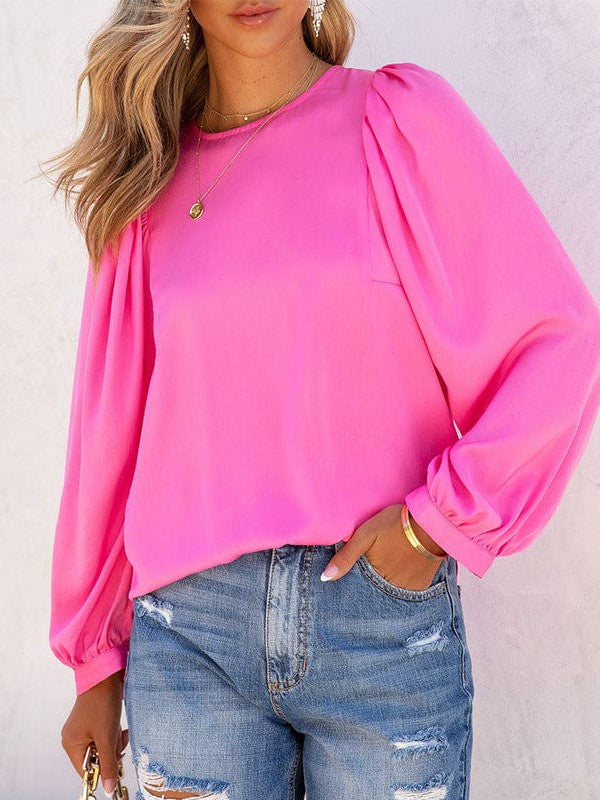 Elegant Satin Pullover Top for Women - Hot Selling Stylish and Simple Women's Top