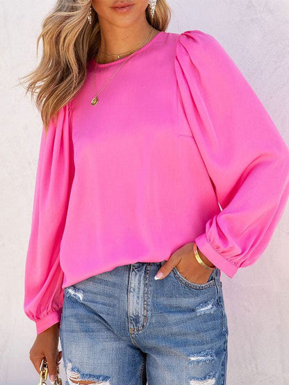 Elegant Satin Pullover Top for Women - Hot Selling Stylish and Simple Women's Top