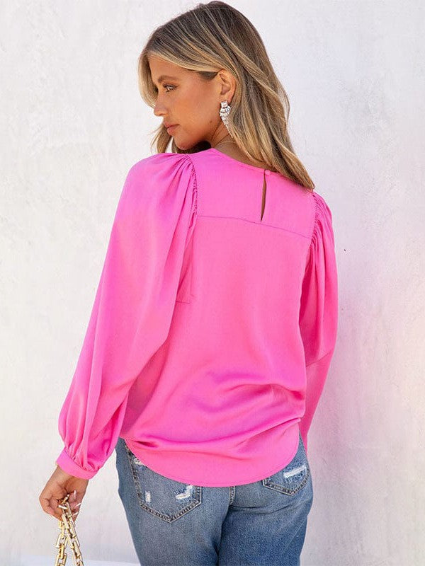 Elegant Satin Pullover Top for Women - Hot Selling Stylish and Simple Women's Top