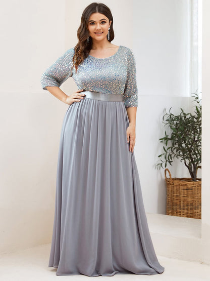 Elegant Sequin & Tulle Evening Gown for Mother of the Bride
