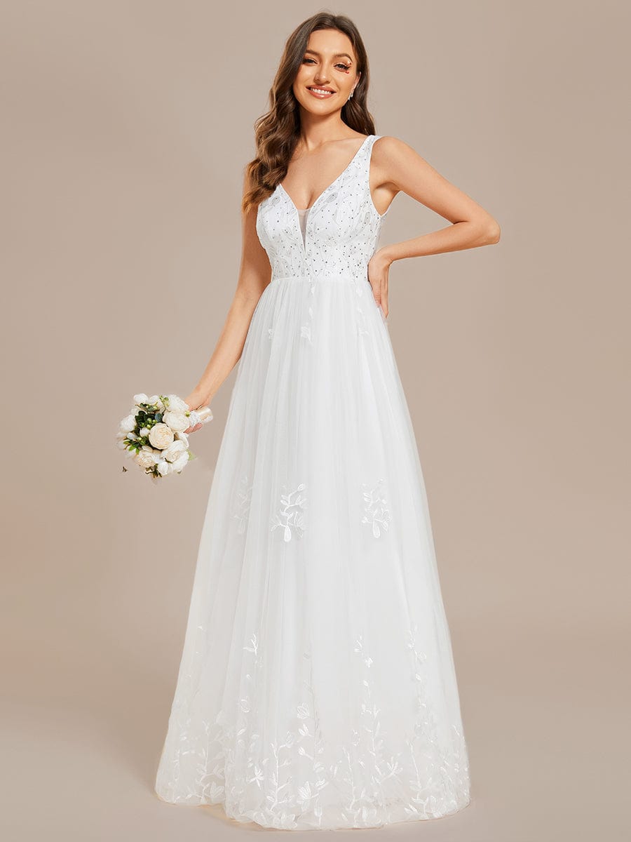 Elegant Sequined Pearl Beaded Sweetheart Neckline Applique Bridal Gowns Collection