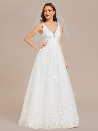 Elegant Sequined Pearl Beaded Sweetheart Neckline Applique Bridal Gowns Collection