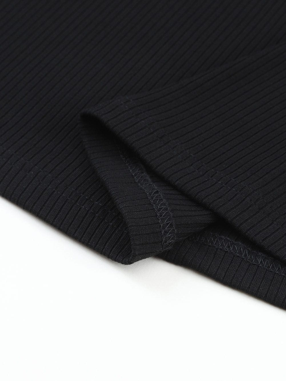 Elegant Sheer Striped Mesh Long Sleeve Ribbed Top