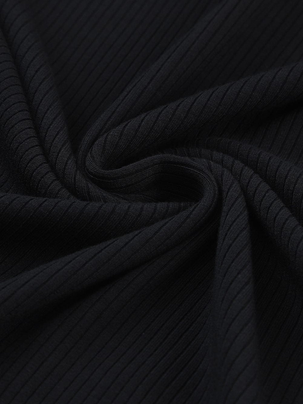 Elegant Sheer Striped Mesh Long Sleeve Ribbed Top