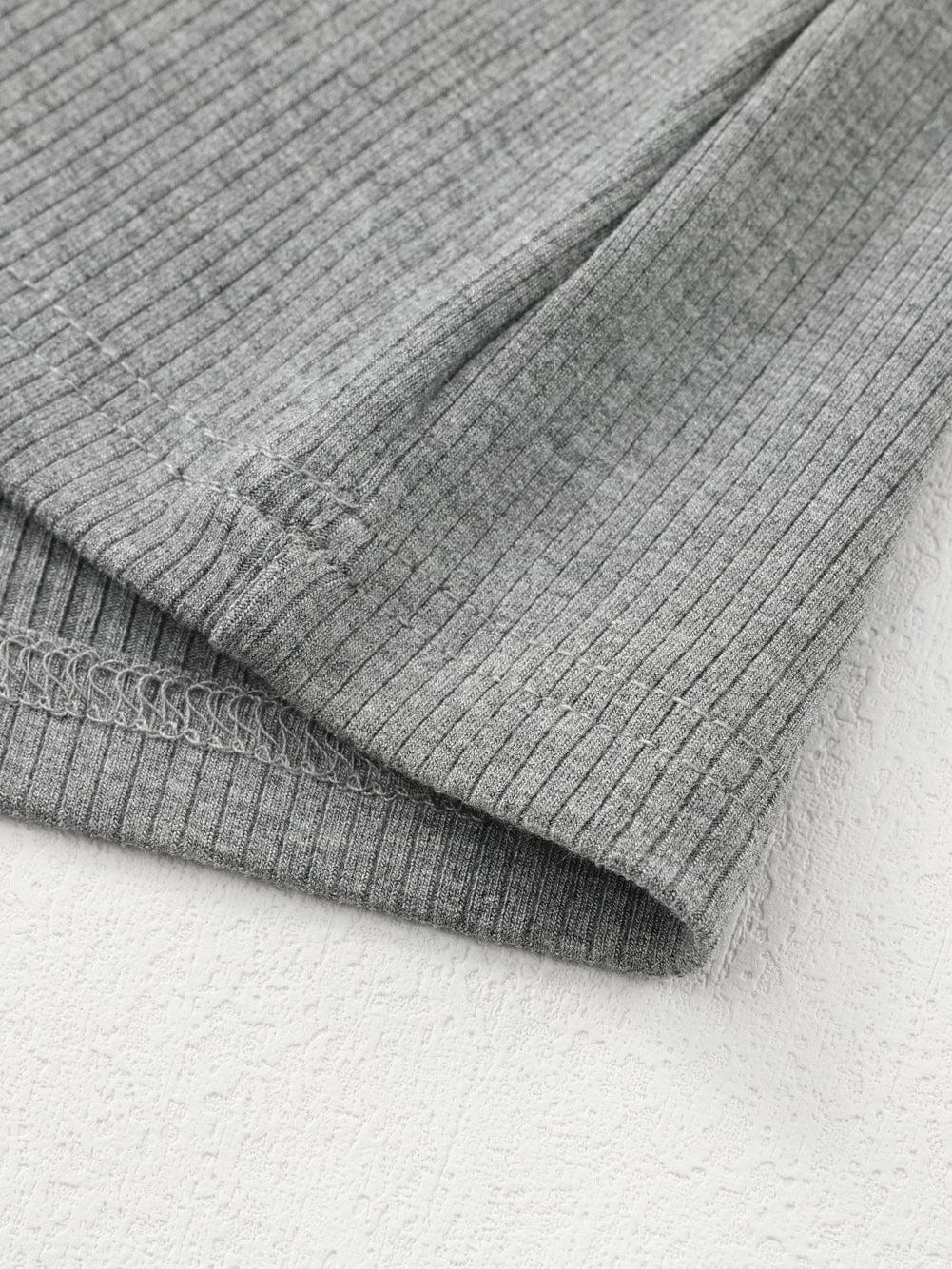 Elegant Sheer Striped Mesh Ribbed Top with Long Sleeves