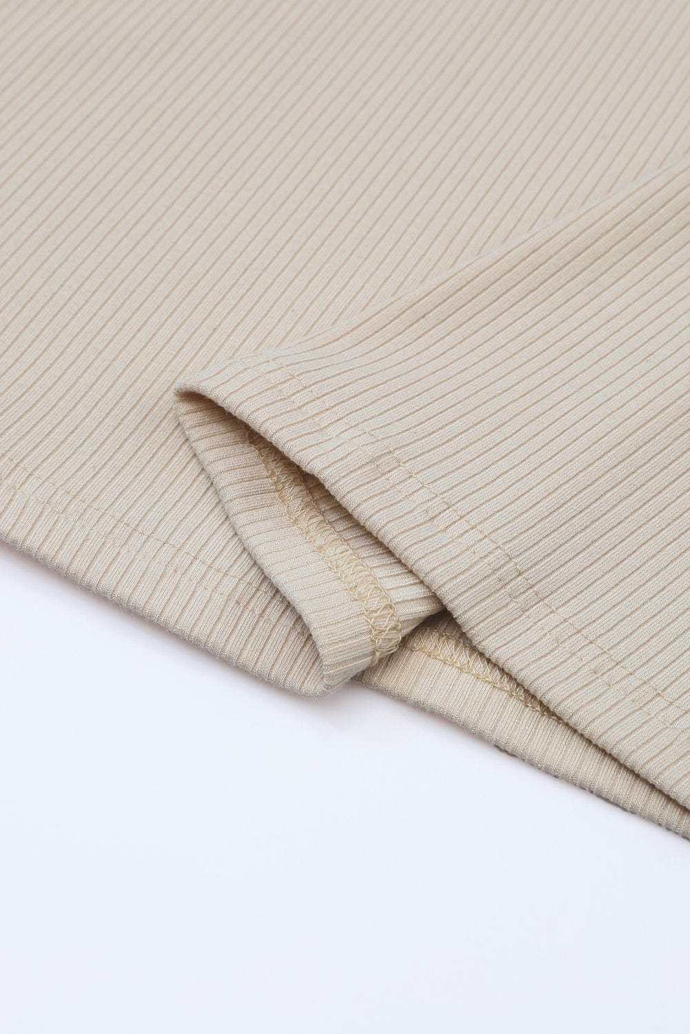 Elegant Sheer Striped Mesh Top with Ribbed Detail