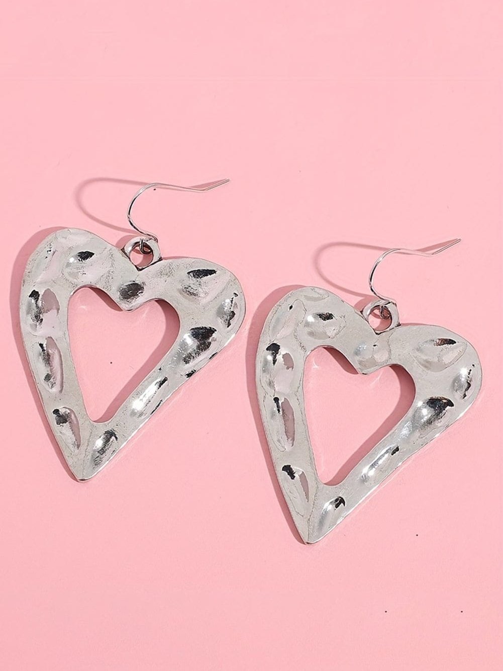 Elegant Silver Heart Dangle Earrings for Modern Women