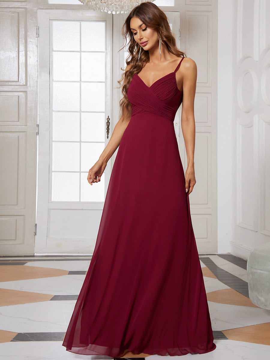 Elegant Sleeveless Evening Gown with A-line Silhouette