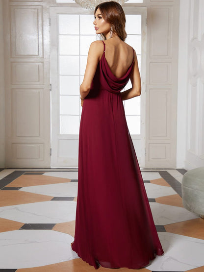 Elegant Sleeveless Evening Gown with A-line Silhouette