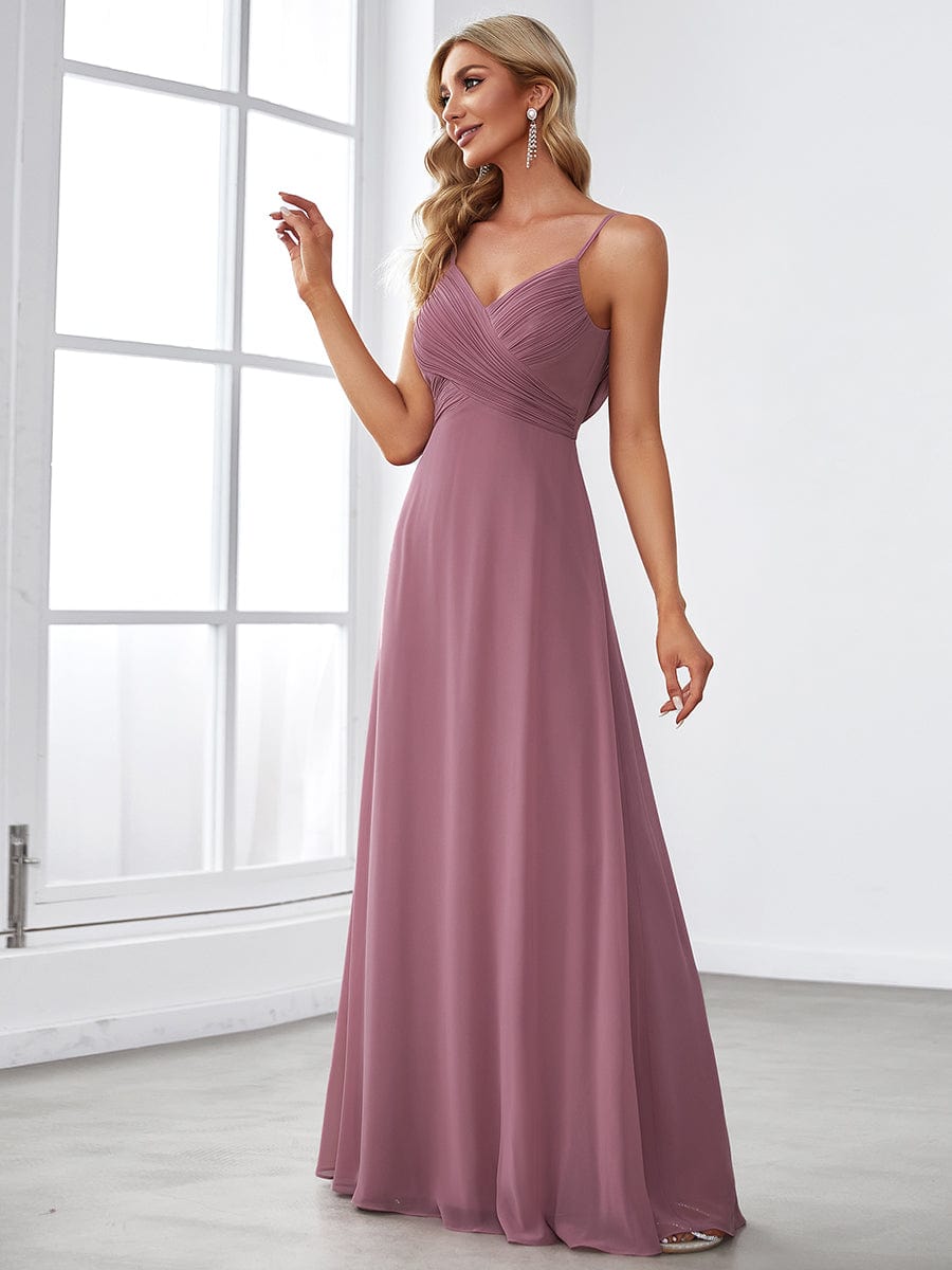 Elegant Sleeveless Evening Gown with A-line Silhouette