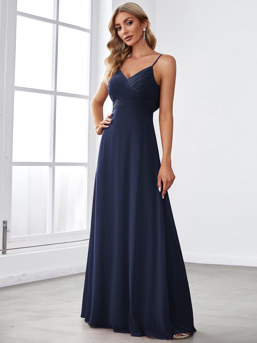 Elegant Sleeveless Evening Gown with A-line Silhouette