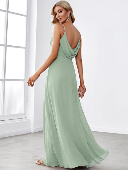 Elegant Sleeveless Evening Gown with A-line Silhouette