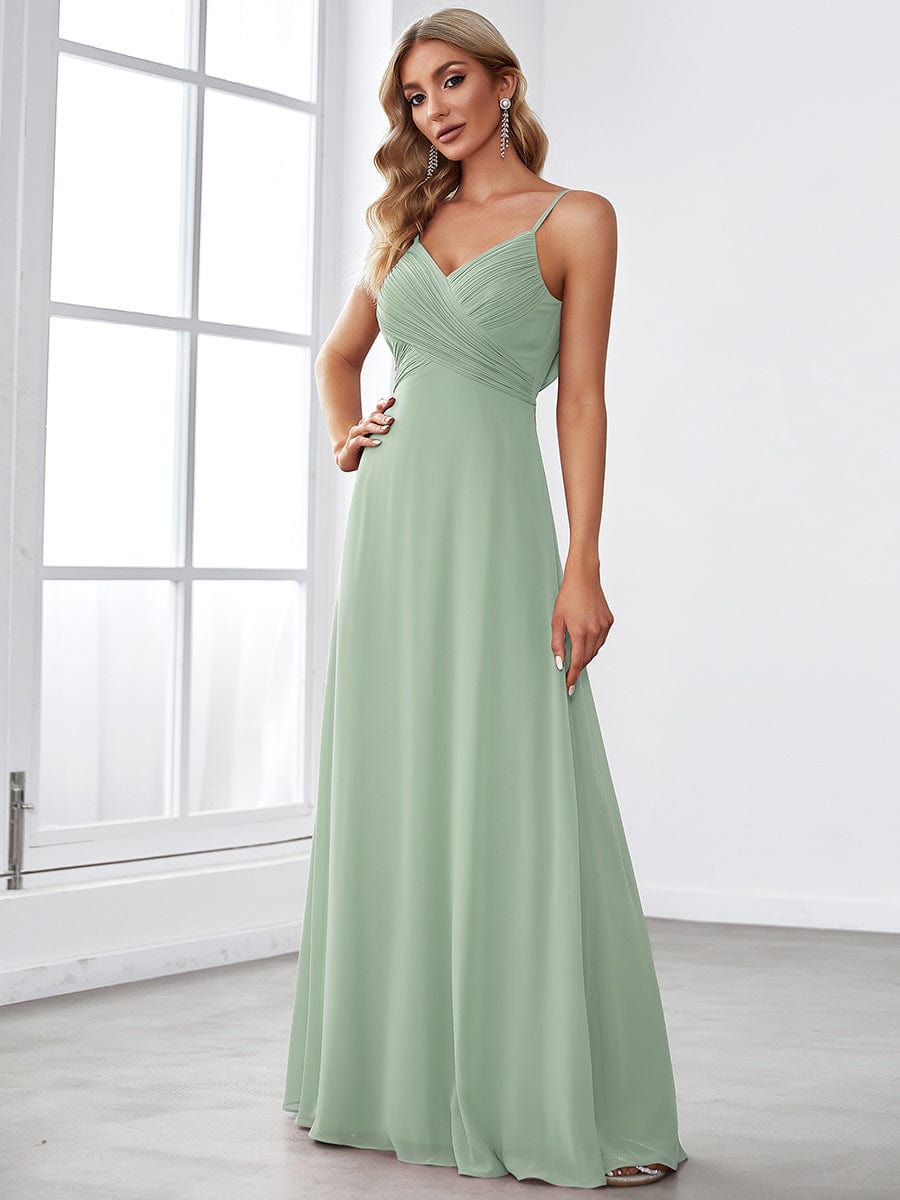 Elegant Sleeveless Evening Gown with A-line Silhouette