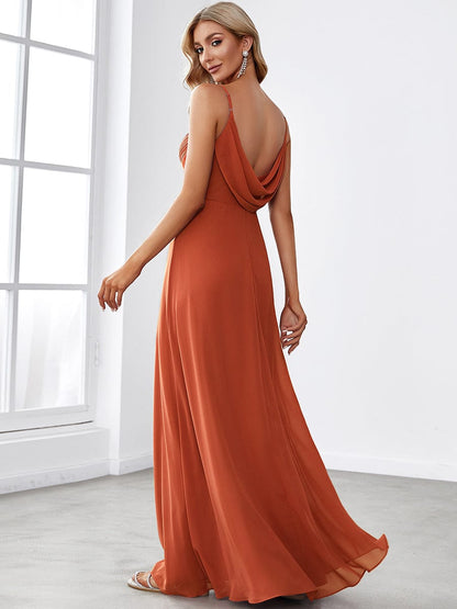 Elegant Sleeveless Evening Gown with A-line Silhouette
