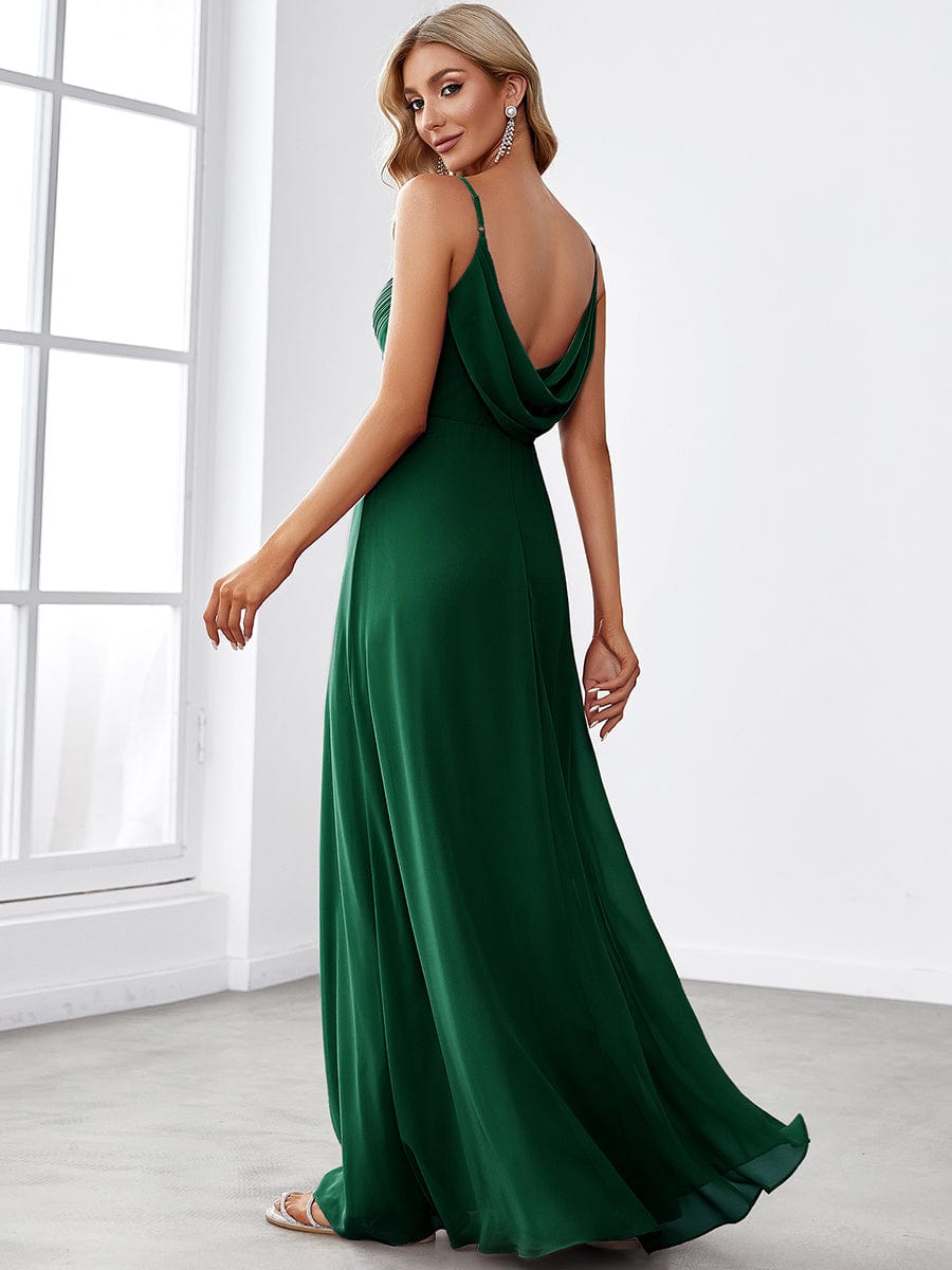 Elegant Sleeveless Evening Gown with A-line Silhouette