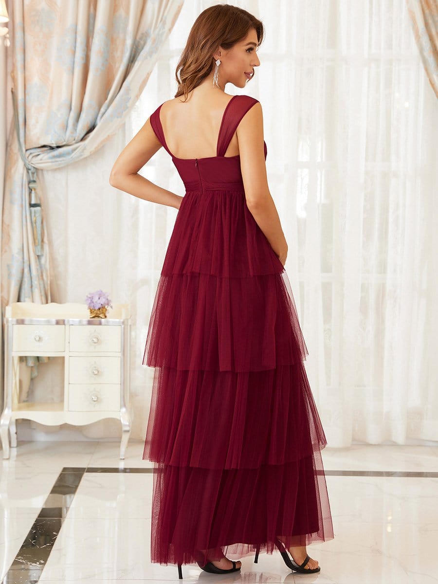 Elegant Sleeveless Maternity Dress with Ruffle Detail