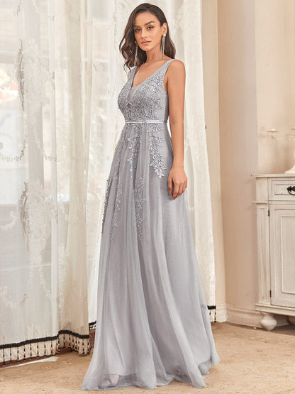 Elegant Sleeveless Tulle Party Dress for Women
