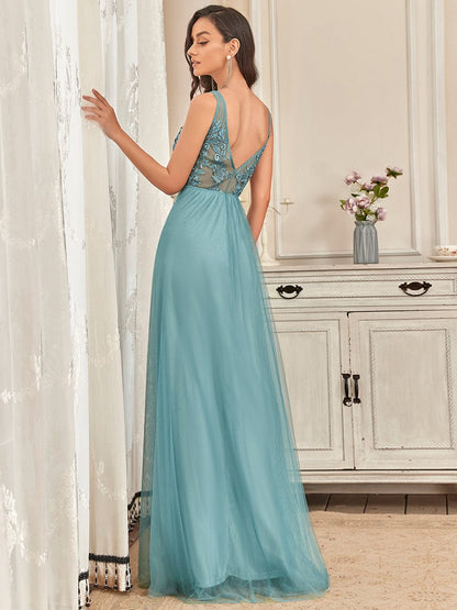 Elegant Sleeveless Tulle Party Dress for Women