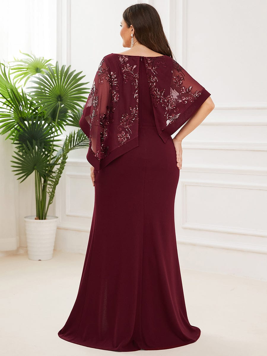 Elegant Split Design Mother of Bridesmaid Dress with Floor-Length Hem