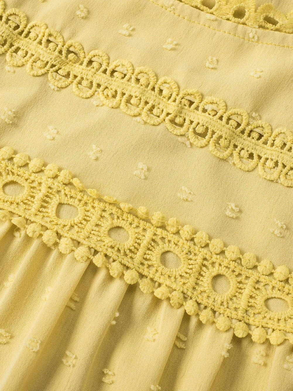 Elegant Swiss Dot Lace Accent Short Sleeve Blouse