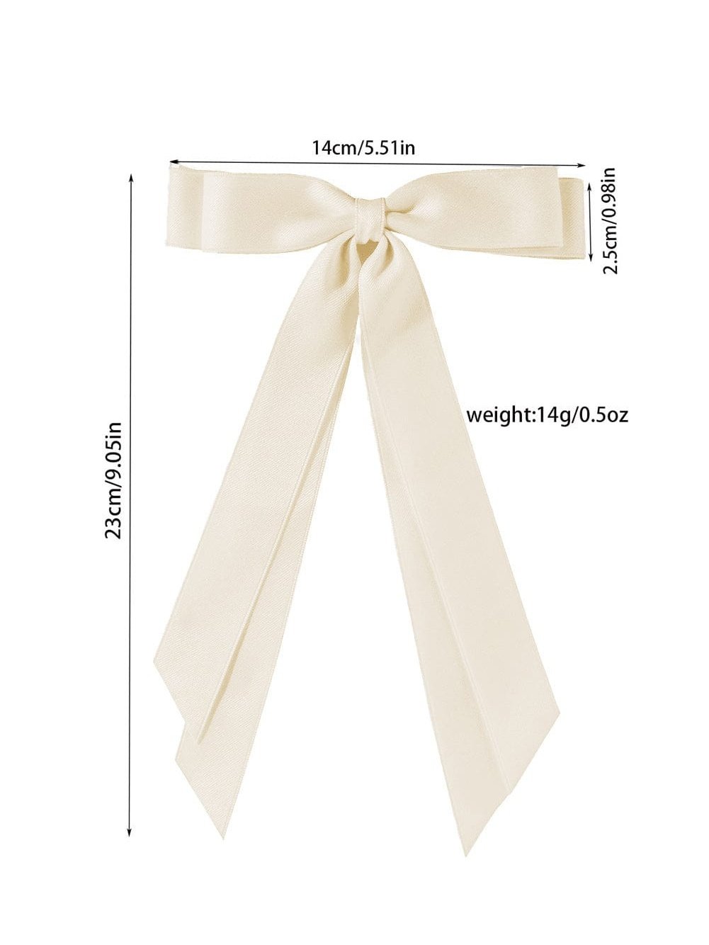 Elegant White Alligator Hair Clip with Double Bow Design