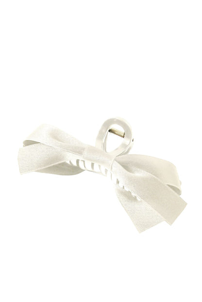 Elegant White Bow Knot Hair Claw Clip