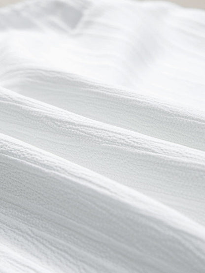 Elegant White Bowknot One Shoulder Tank Top