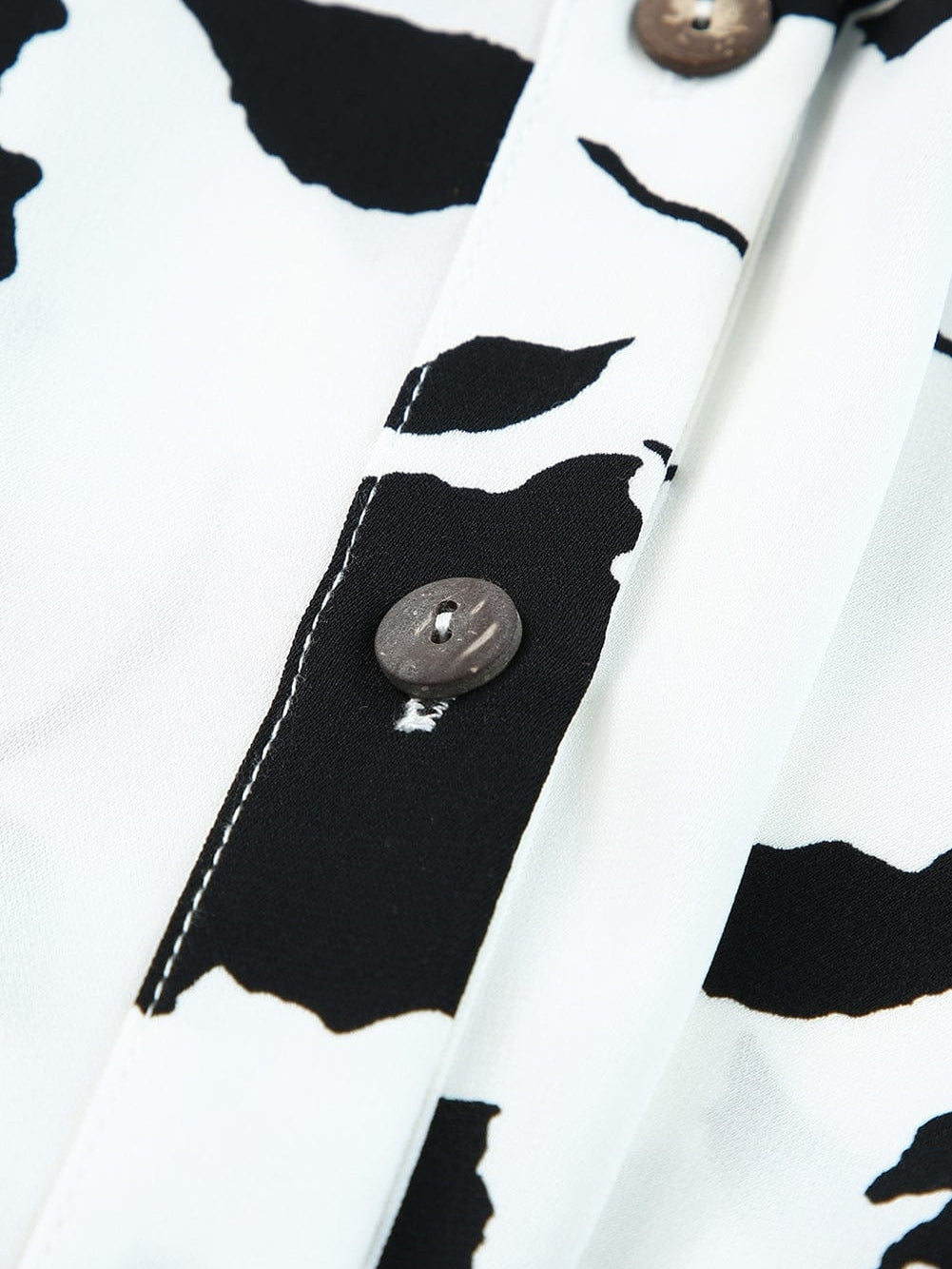 Elegant White Floral Button-Up Tank with Tie Detail