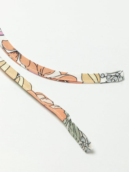 Elegant White Floral Smocked Waist Ruffle Dress