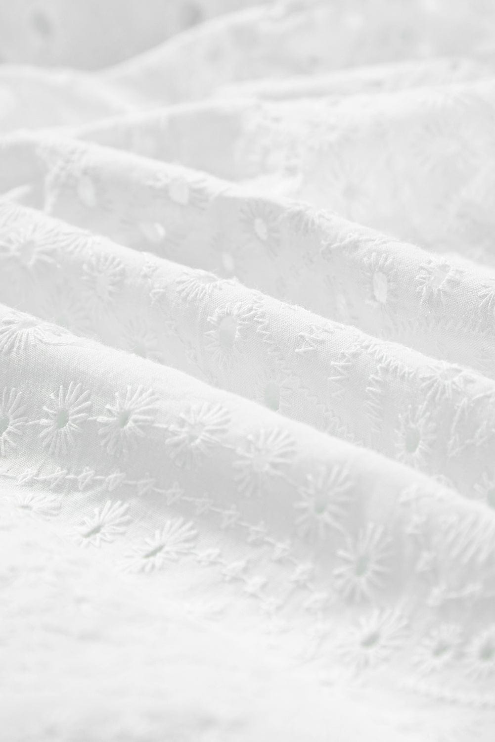 Elegant White Hollow Flutter Mini Dress