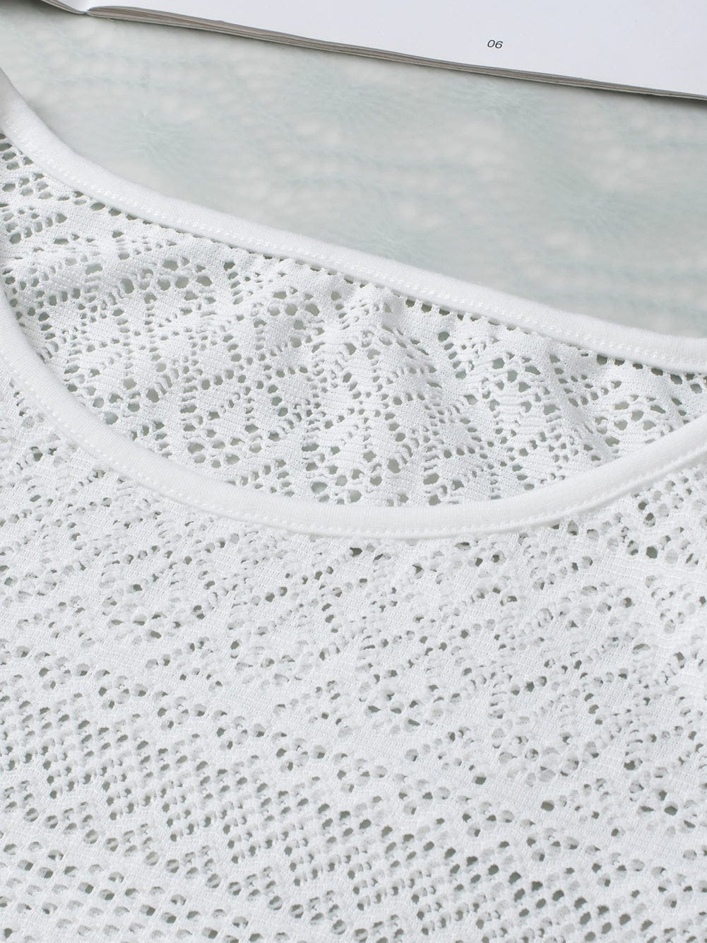 Elegant White Lace Bohemian Tank Top with Fringe Detail